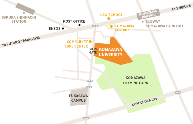 KOMAZAWA UNIVERSITY MAP